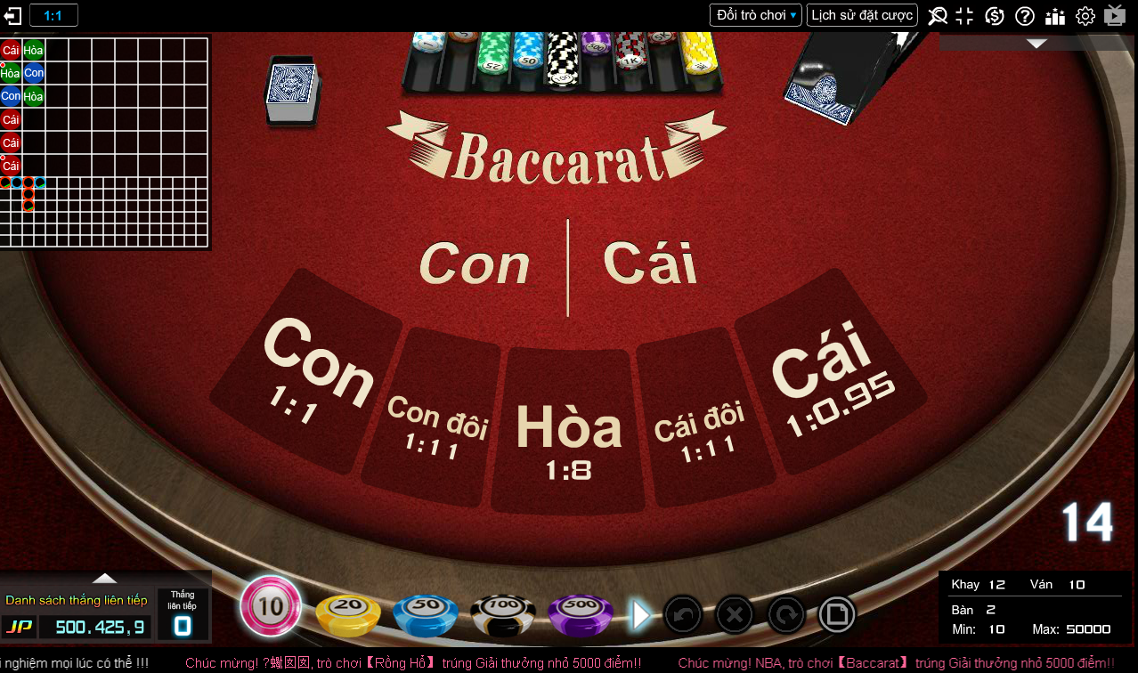 Trò chơi Baccarat