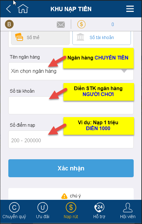 Cách nạp tiền vào tj77 2020