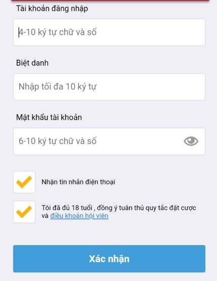 form đăng ký tài khoản ku11