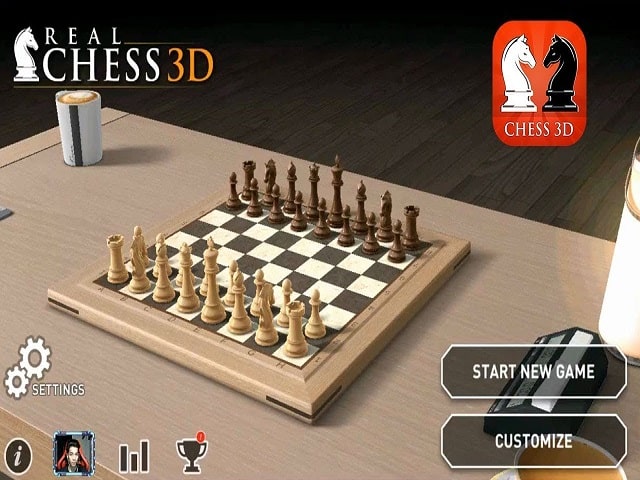 Có hai người chơi cờ thật