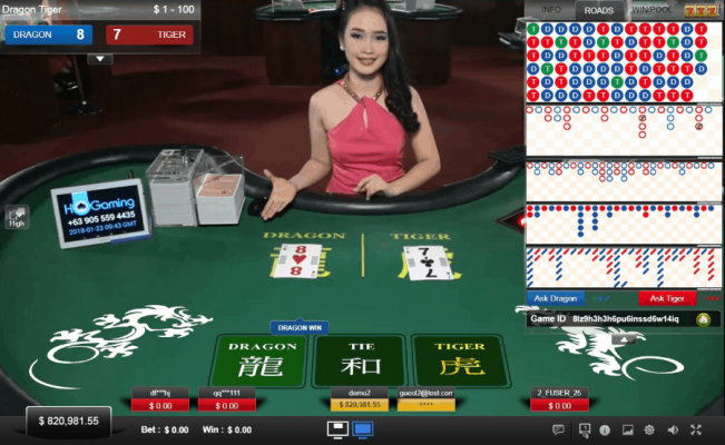 chiến thắng trò chơi Rồng Hổ