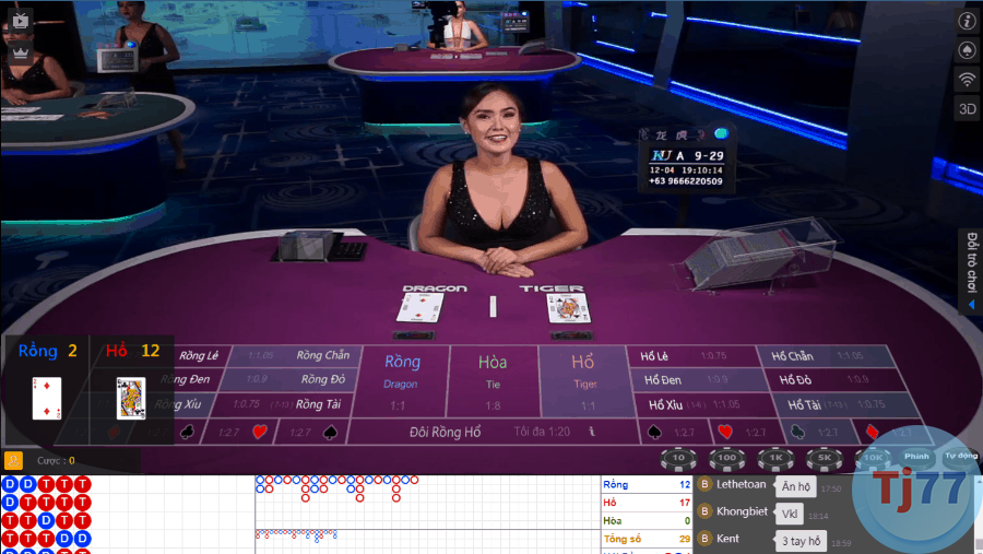 cách tăng tỷ lệ thắng Dragon Tiger