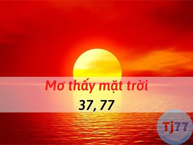 mơ thấy mặt trời đánh con gì