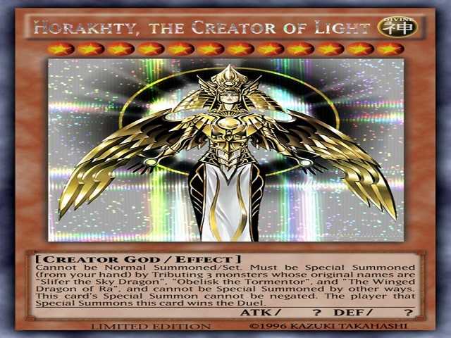 Yugioh Horakhty Người tạo ra ánh sáng có sức mạnh đặc biệt