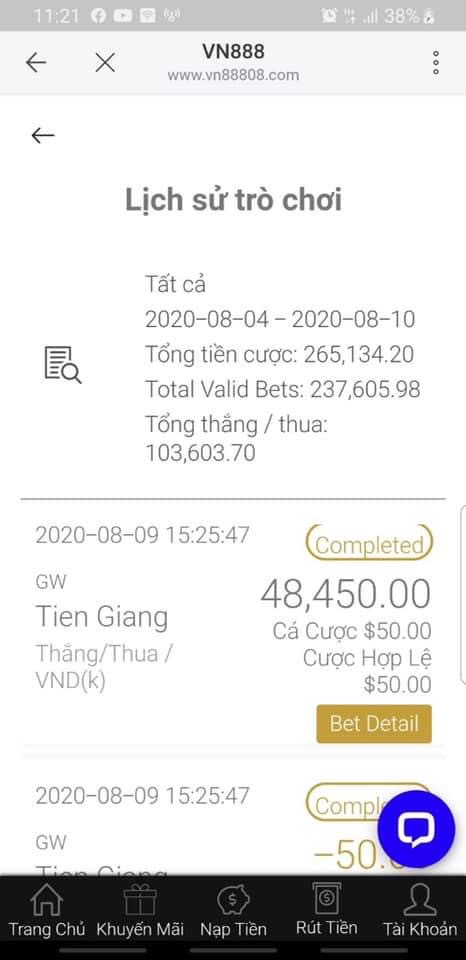 VN88 lừa đảo ngang nhiên khóa tài khoản khách hàng 43