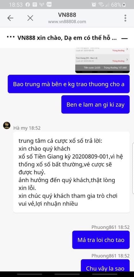 VN88 lừa đảo ngang nhiên khóa tài khoản khách hàng 45