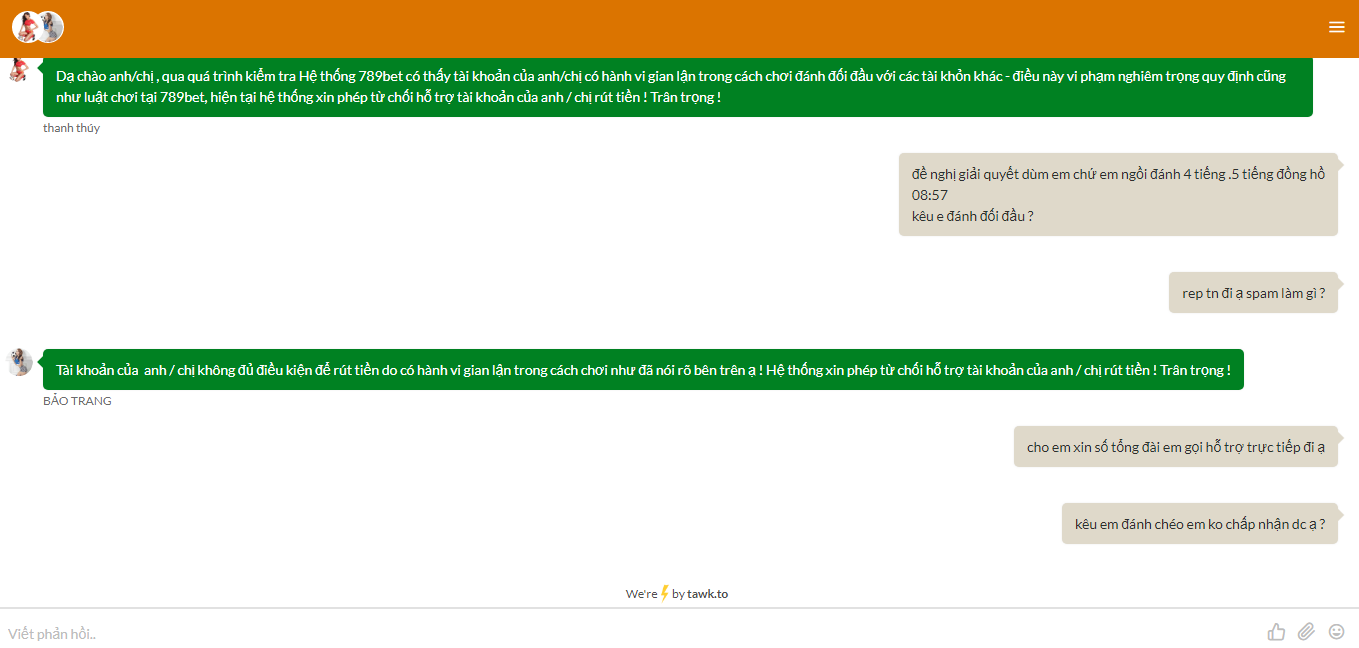 789 gian lận cá cược ngăn cản khách hàng đặt cược 46