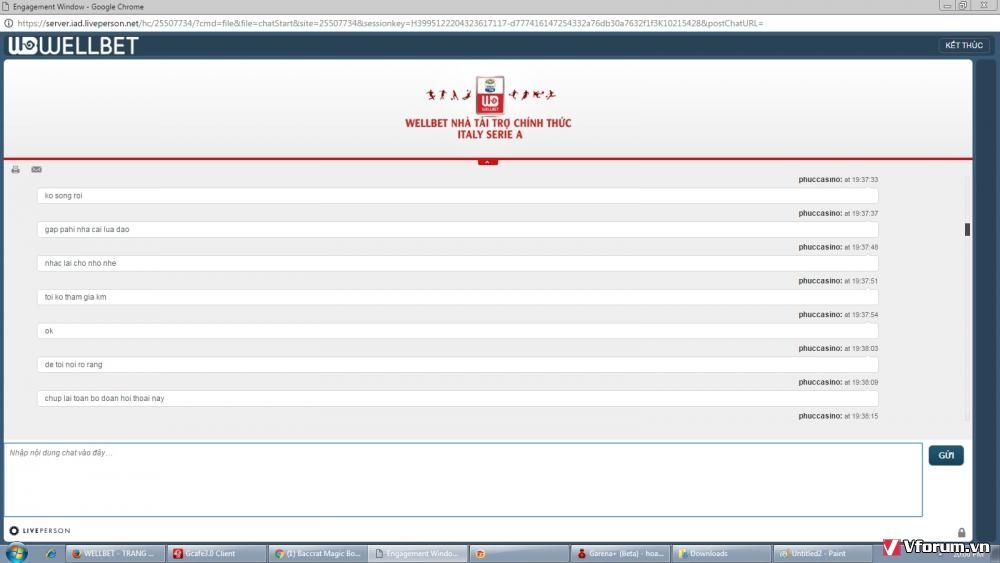 Tiền thưởng của người chơi lừa đảo Wellbet 47