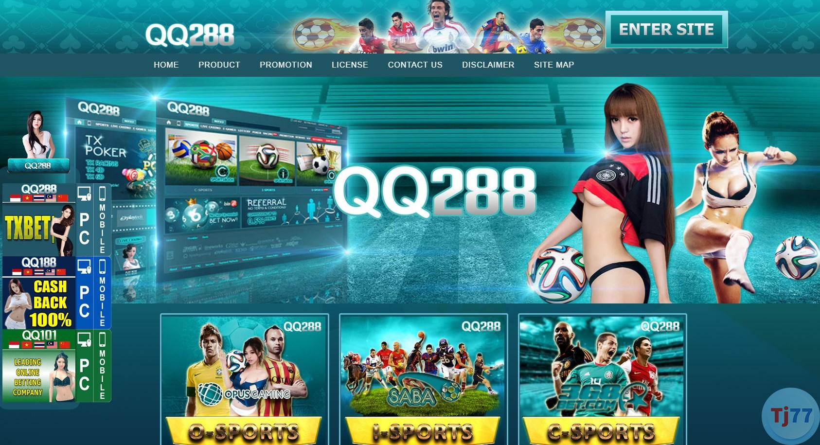 Giao diện trang web QQ288