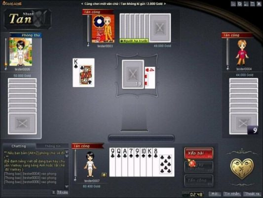 Chơi game bài tấn trực tuyến