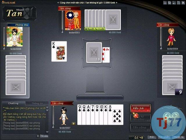 Chơi game bài tấn trực tuyến