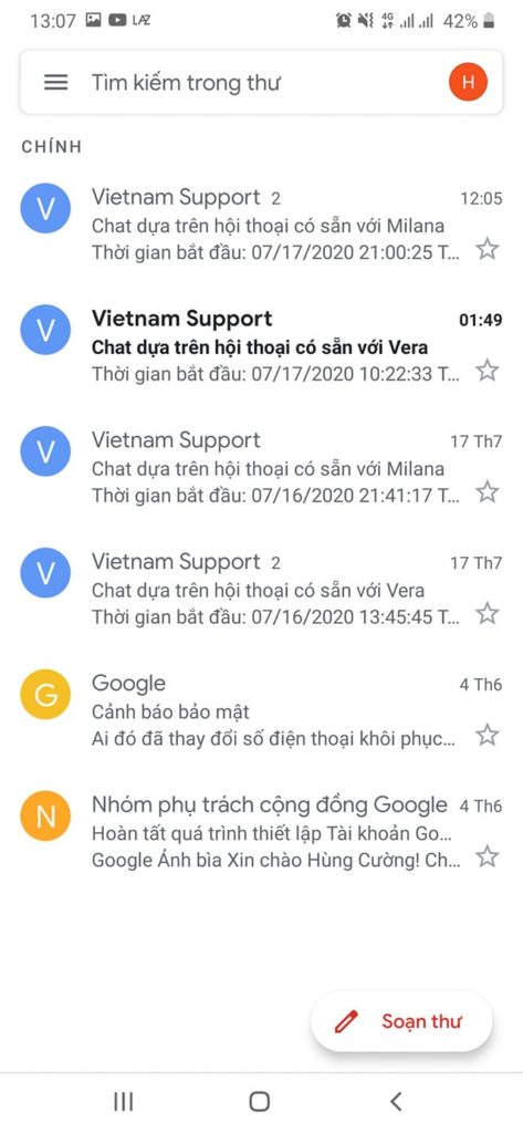 Hình ảnh trong email không có thông báo từ nhà phân phối CMD368