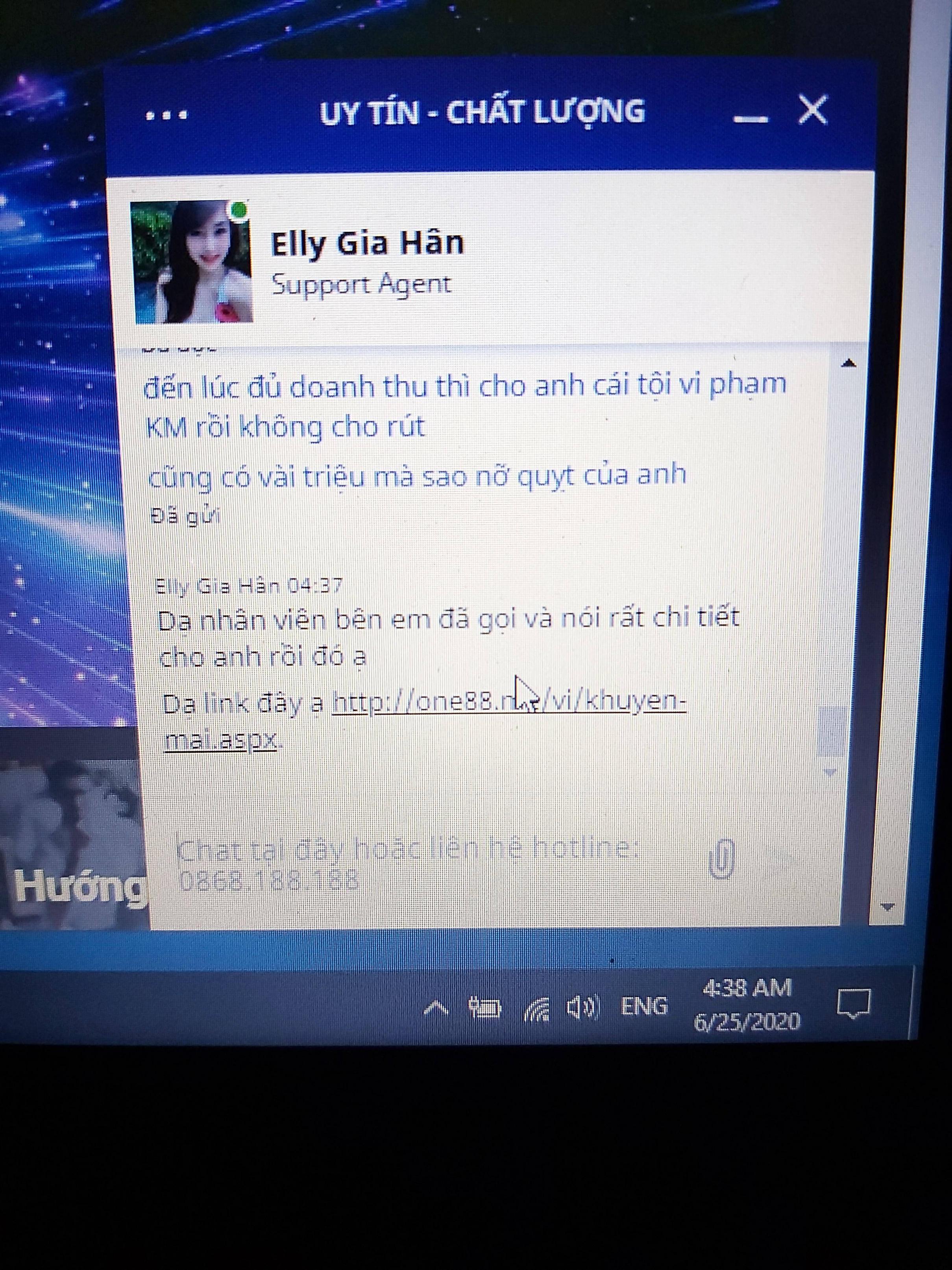 Trò chuyện với nhân viên ONE88 để gian lận ảnh 5