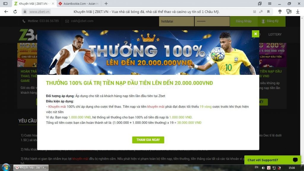 Con dấu đại lý Zbet