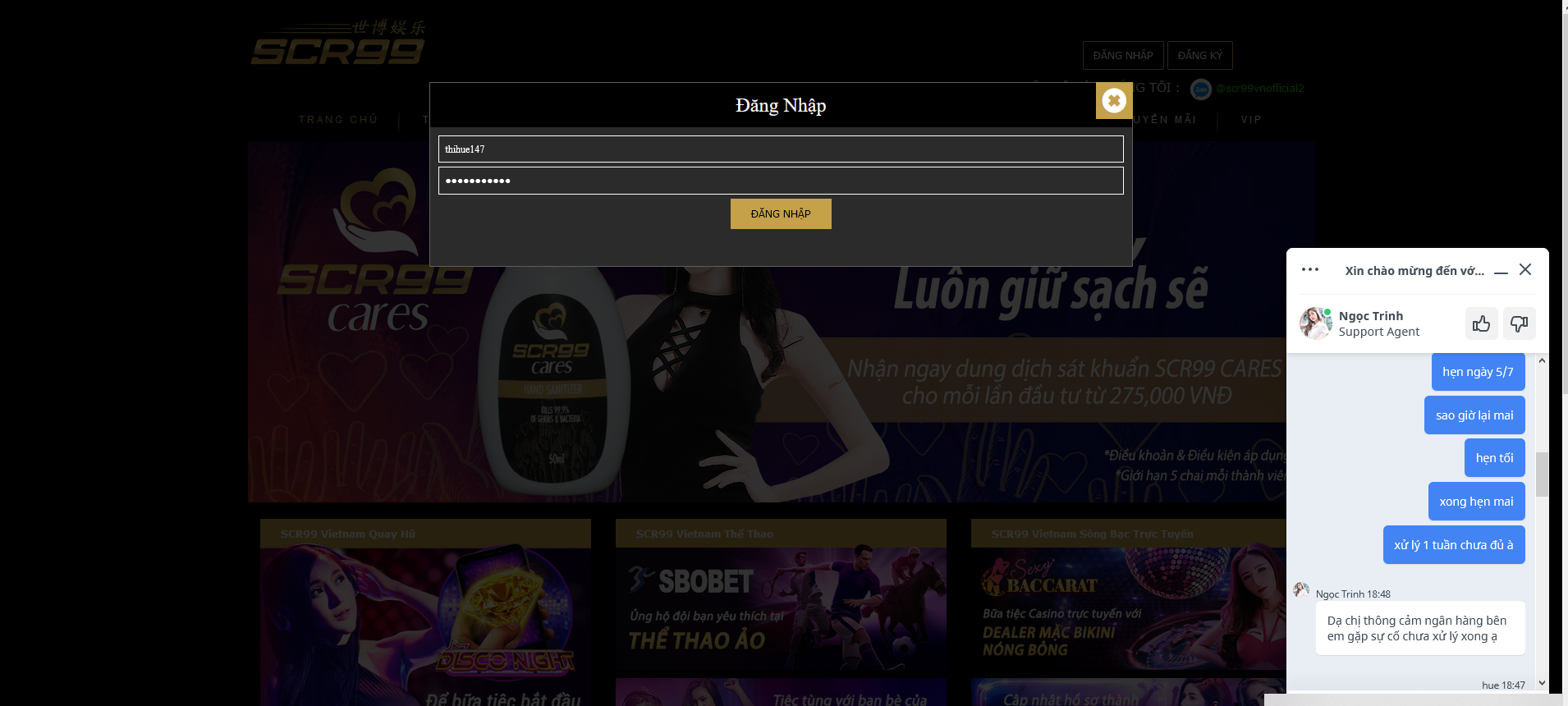 Scr99vn.com nhà cái lừa đảo ảnh 1