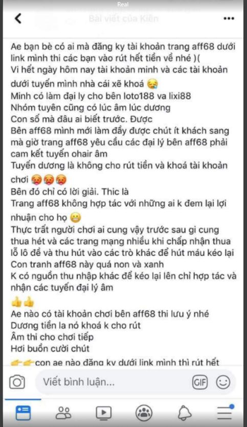 Vạch trần vụ lừa đảo AFF68 chốt hàng trăm triệu đồng 42
