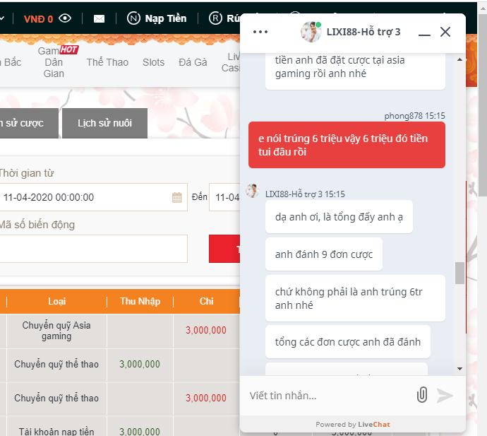 [Mới nhất] Cập nhật con dấu Lixi88 cho kẻ gian lận 45