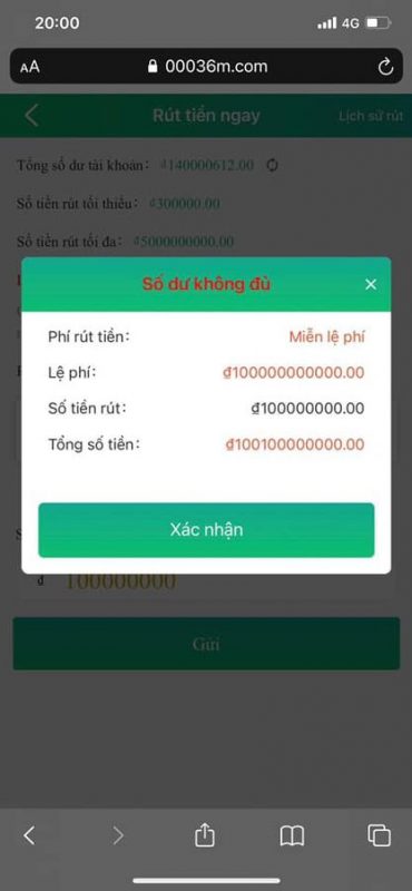 Nhà Cái 36m Lừa đảo