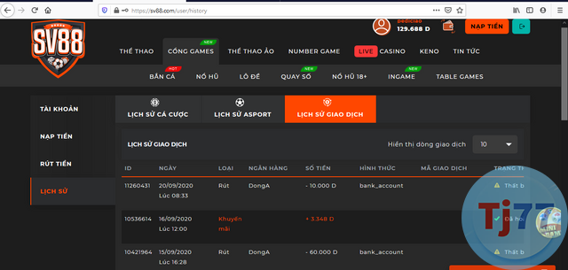 Phốt SV88 Lừa đảo