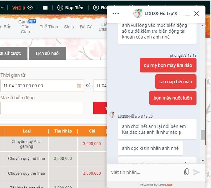 [Mới nhất] Cập nhật con dấu Lixi88 cho kẻ lừa đảo 41