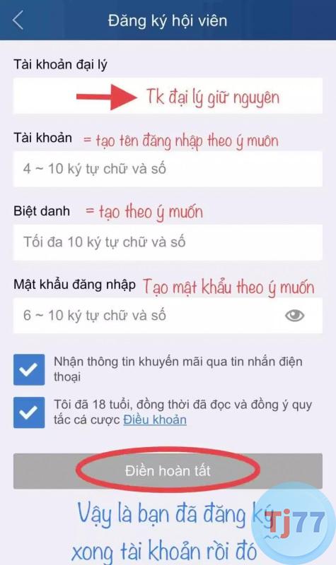 đăng ký hội viên thabet