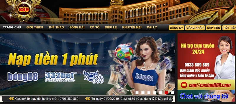 Sự nổi tiếng của nhà cái cá cược uy tín Casino889 là không thể bàn cãi