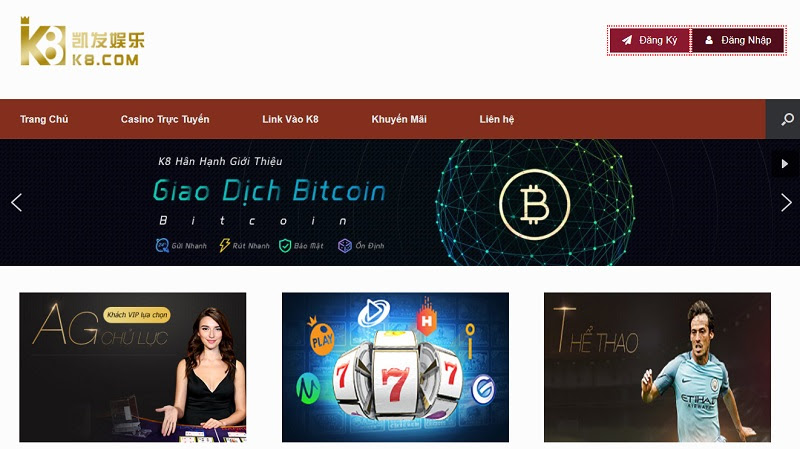 K8 - Nhà cái thuộc quy mô thế giới