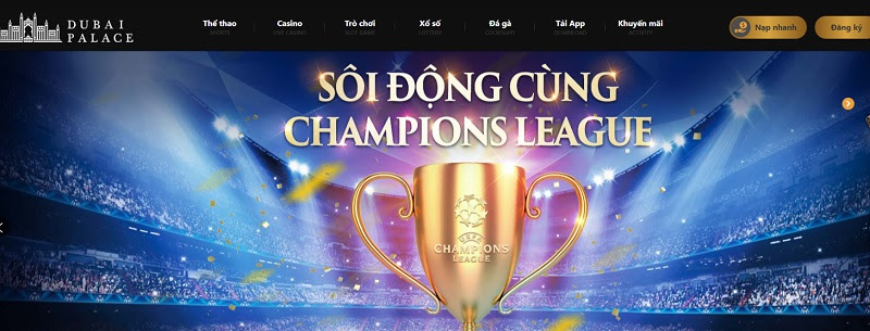 Nhà cái đẳng cấp thượng lưu Dubai Palace đang chờ mọi người khám phá