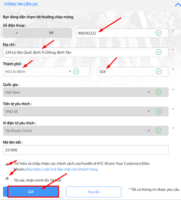 Đăng ký tài khoản Fun88