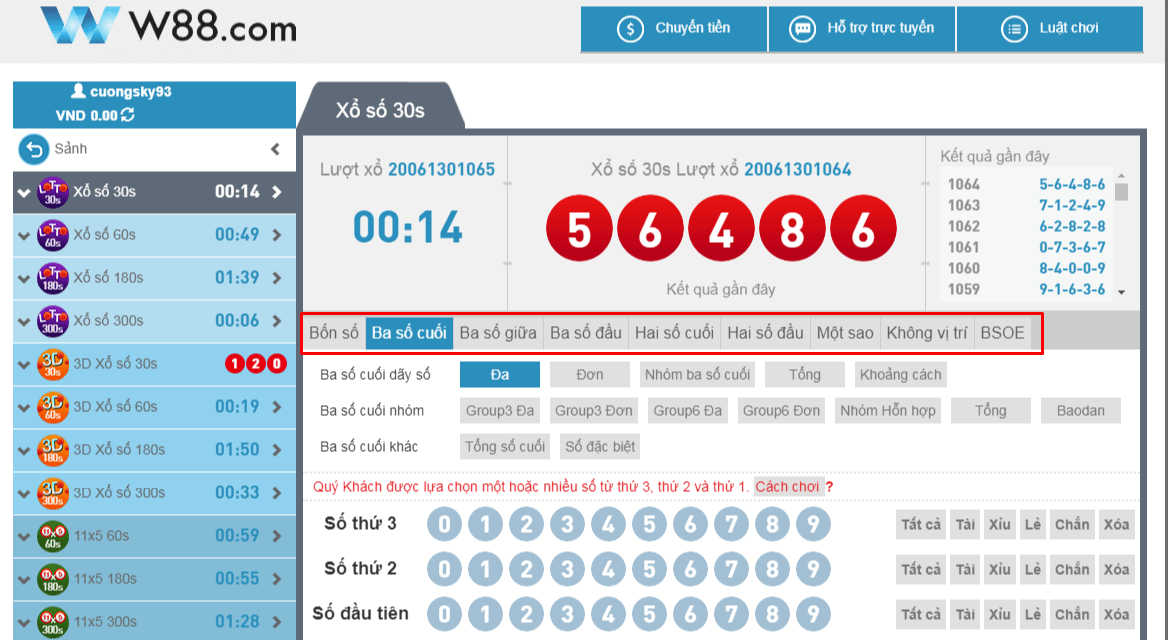 Cách chơi bingo trên W88