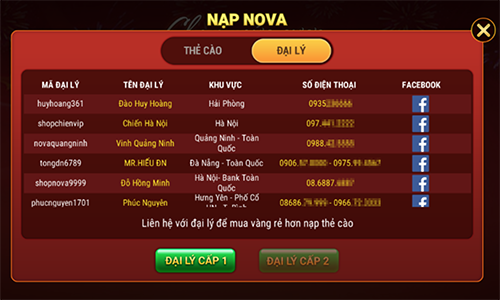 Một trò chơi bài giới thiệu hàng chục đại lý để gửi tiền và trao đổi tiền ảo.