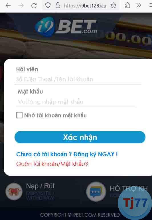 giao diện i9bet128