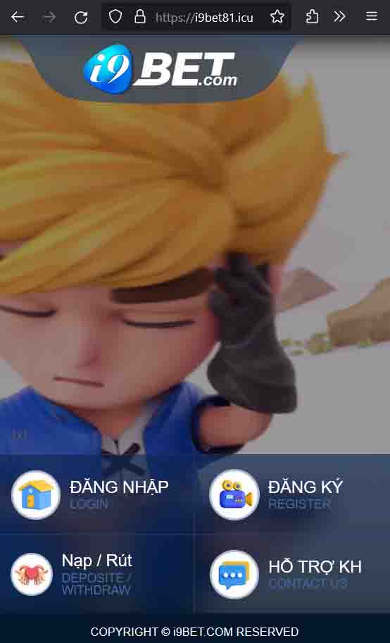 giao diện i9bet 81 trên mobile