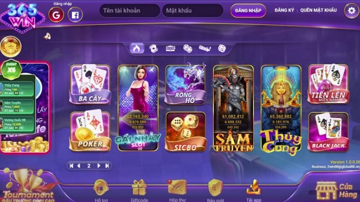 trò chơi đánh bài thắng m365