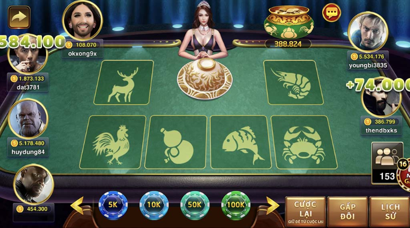 Diễn biến của trận bầu cua online